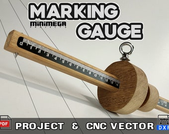 MARKING GAUGE ,cnc file, build plans, pdf printable template