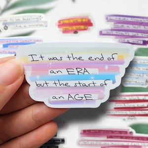 Mashup Lyrics Surprise Song Stickers Eras Tour (Waterproof Laptop Sticker, Shadow Box Decoration, Concert Souvenir / Memento)
