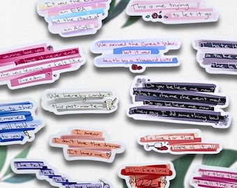 Aangepaste songtekststicker – waterdichte handgeschreven vinylsticker