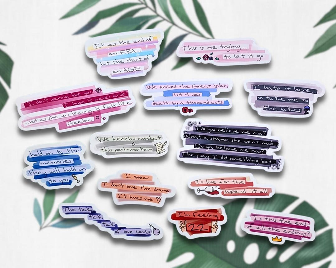 Sticker Lyrics Custom Song Lyric Sticker – Waterproof Handwritten Style Vinyl Decal - Etsy