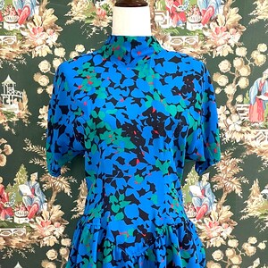1980s Vintage Handmade Dress with Peplum Detail (As Is)