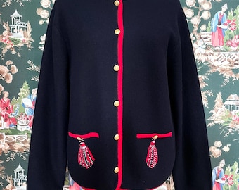 Casaco de lã Pendleton vintage dos anos 80