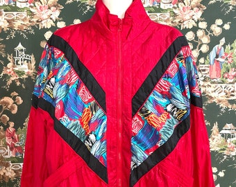 1980s Vintage Red Windbreaker (Extra Large)