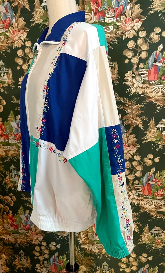 1990s Vintage Cotton Patchwork Jacket - image 4