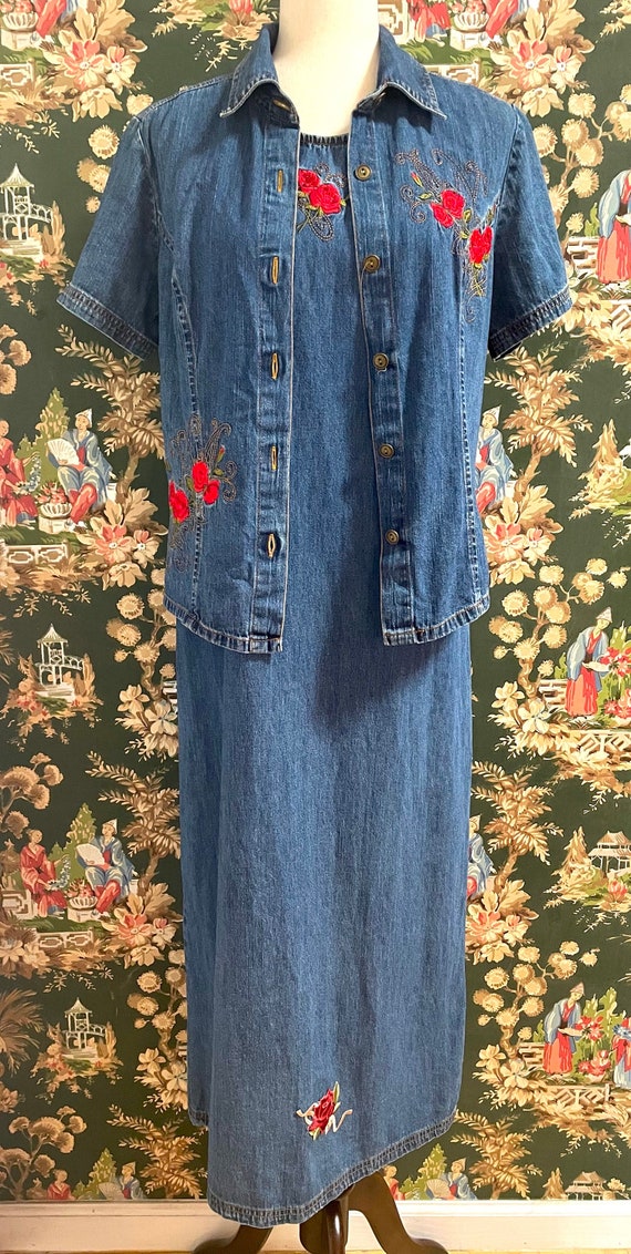 Vintage 1990s Denim Maxi