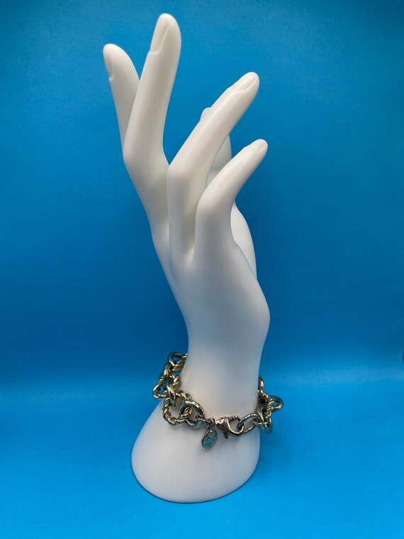 Y2K Vintage J.Crew Chunky Goldtone Link Bracelet - image 3