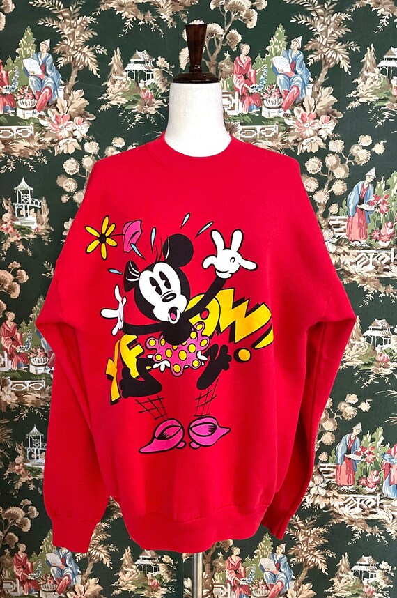 1990s Vintage Red Minnie Mouse Sweatshirt (XL)