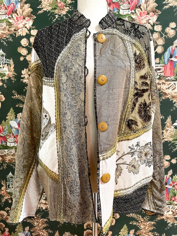 1990s Vintage Patchwork Jacket Made in India - image 8