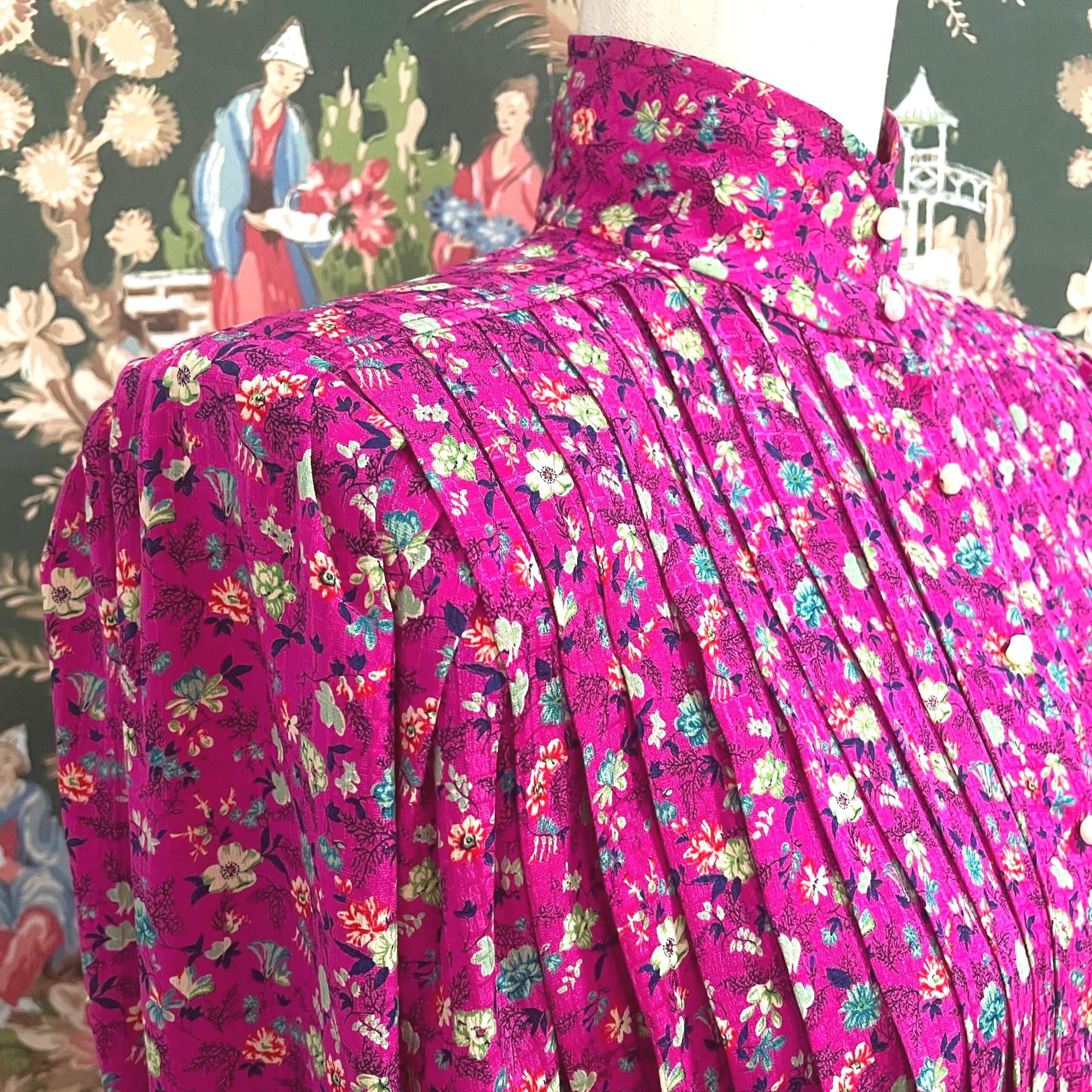 Jupe Sirène Vintage EMMANUEL UNGARO - Soie Lurex Gris Argenté - Taille 34 (38 IT) - Très Bon État