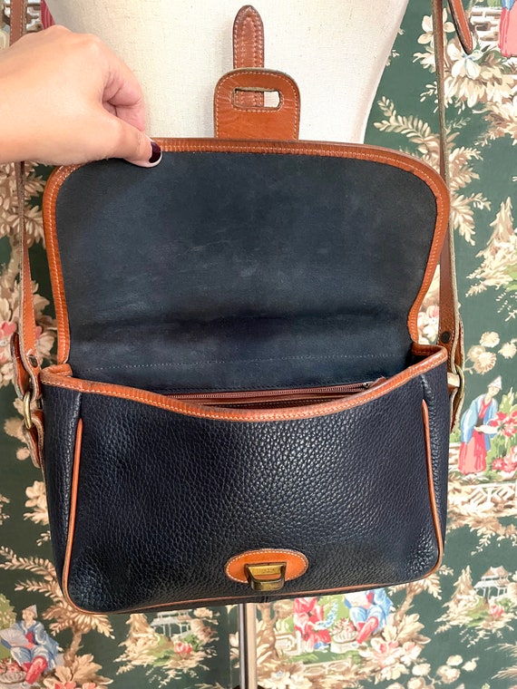 1990s Vintage Navy and Brown Dooney & Bourke Purs… - image 6