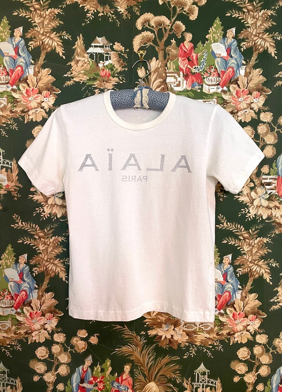 Y2K Vintage Alaia Inside Out Graphic Logo T-Shirt