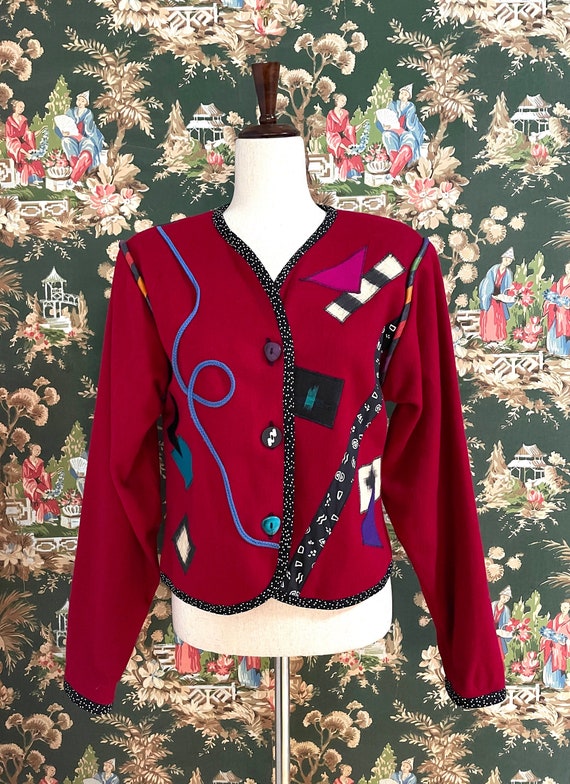 ジャケット・アウター wool jacket vintage 90s 1980s/1990s Vintage Patchwork Wool Jacket (as Is) - Etsy