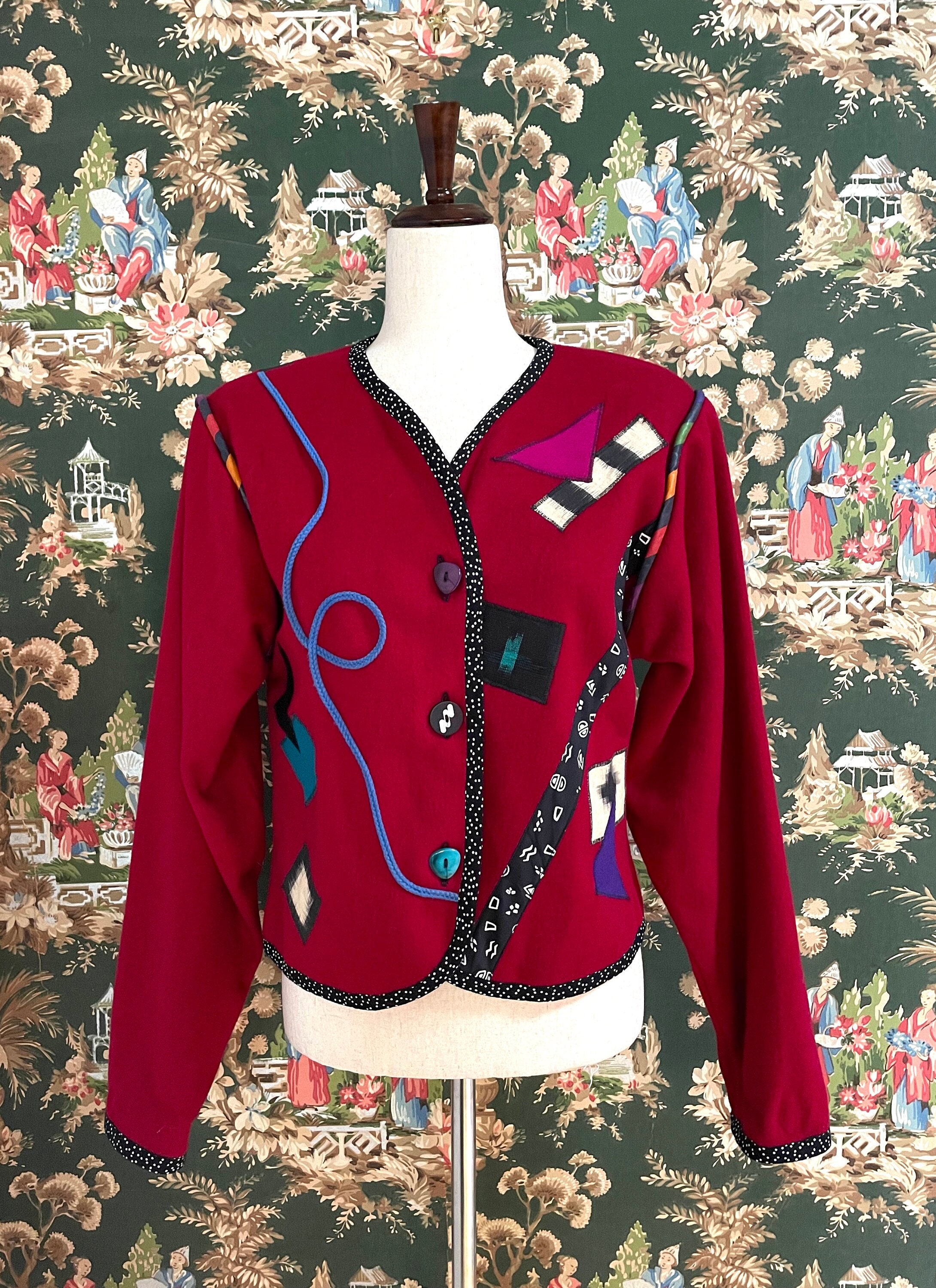 ジャケット・アウター 80's vintage wool jacket  archive 1980s/1990s Vintage Patchwork Wool Jacket (as Is) - Etsy Canada