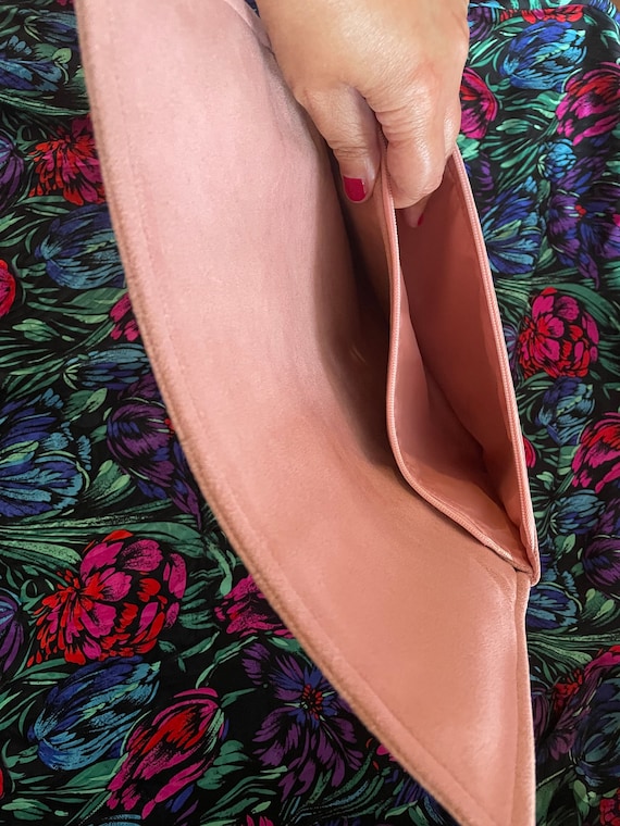 1970s/1980s Vintage Dusty Rose Ultrasuede Foldove… - image 6