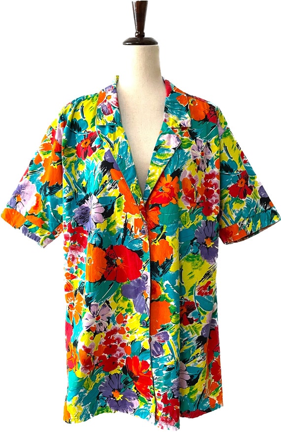 1960s/1970s Vintage Gottex Floral Beach Coverup To