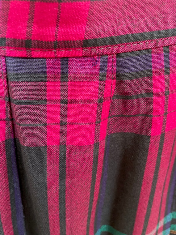 1980s Vintage Pendleton Plaid Wool Skirt - image 7