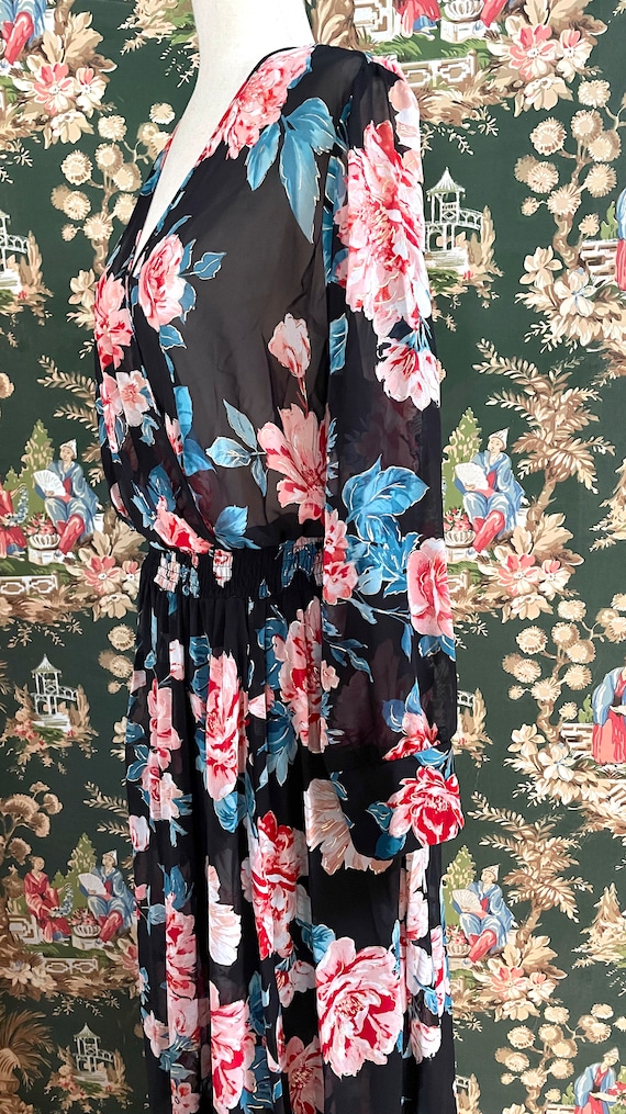 1990s Vintage Floral Maxidress (Large) - image 3