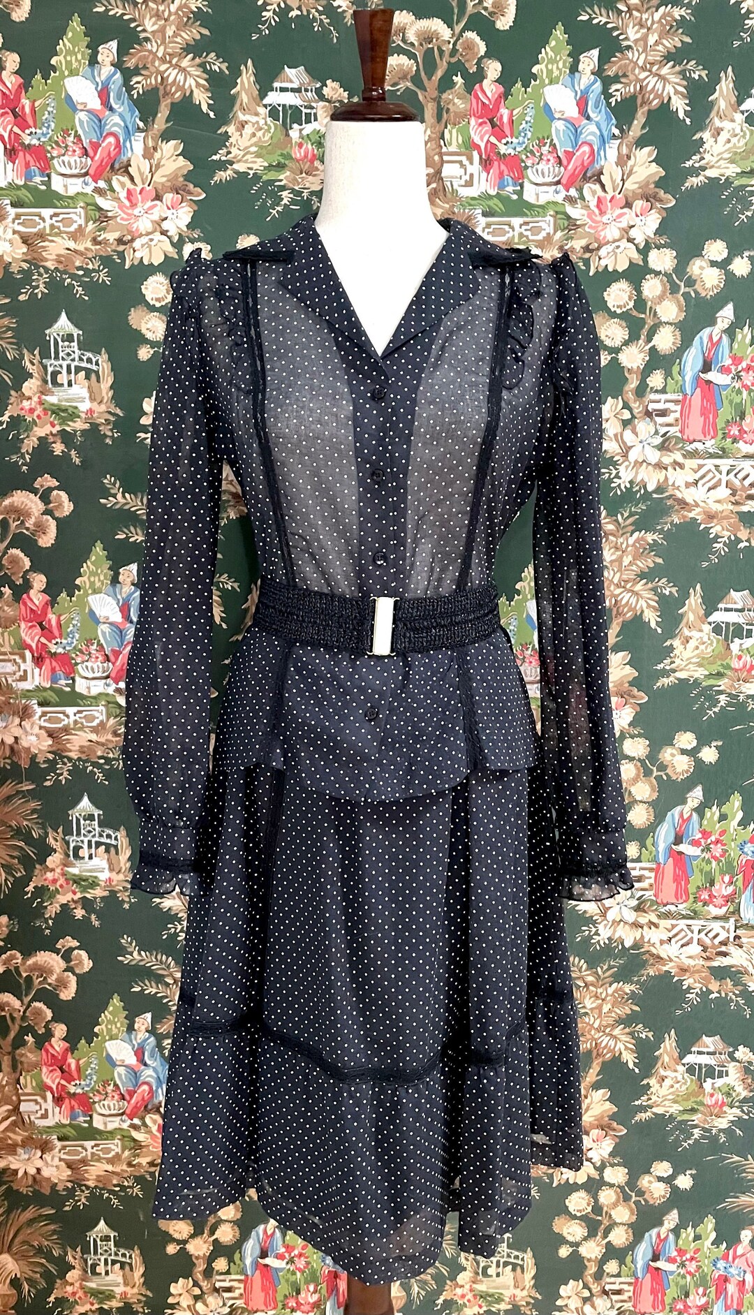80s Vintage Polka Dot Skirt 16 main image 1
