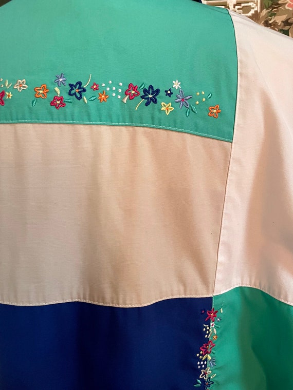 1990s Vintage Cotton Patchwork Jacket - image 6