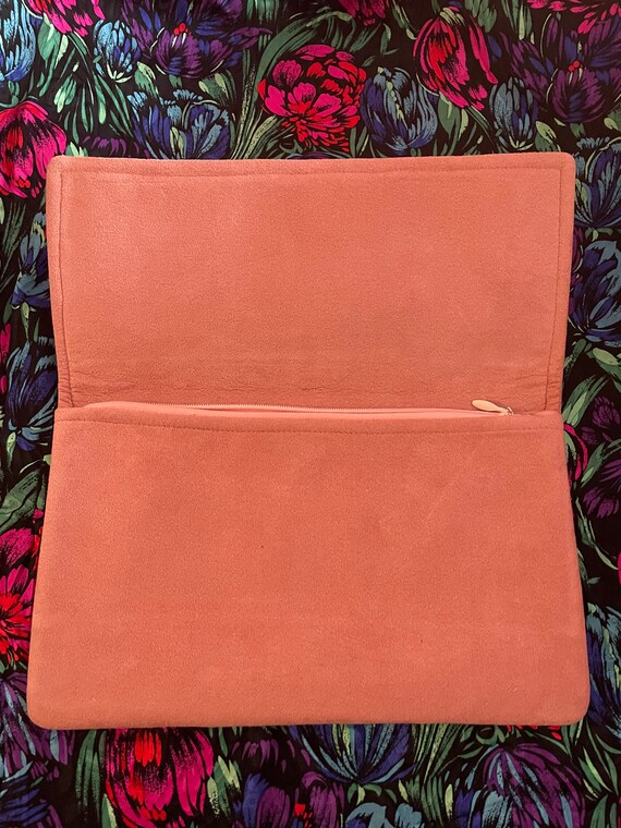 1970s/1980s Vintage Dusty Rose Ultrasuede Foldove… - image 5