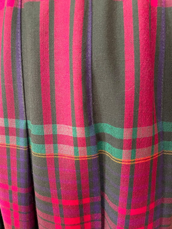 1980s Vintage Pendleton Plaid Wool Skirt - image 6