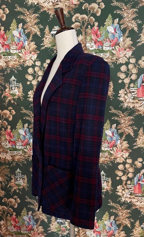 1970s Vintage Polyester Plaid Skirt Suit - image 6