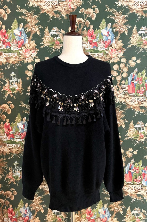 1980s Vintage Embellished Sweater