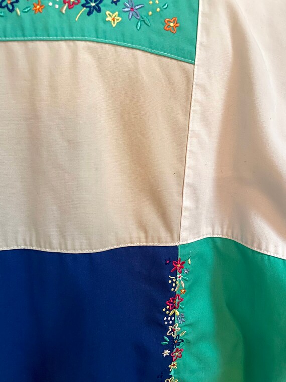 1990s Vintage Cotton Patchwork Jacket - image 7