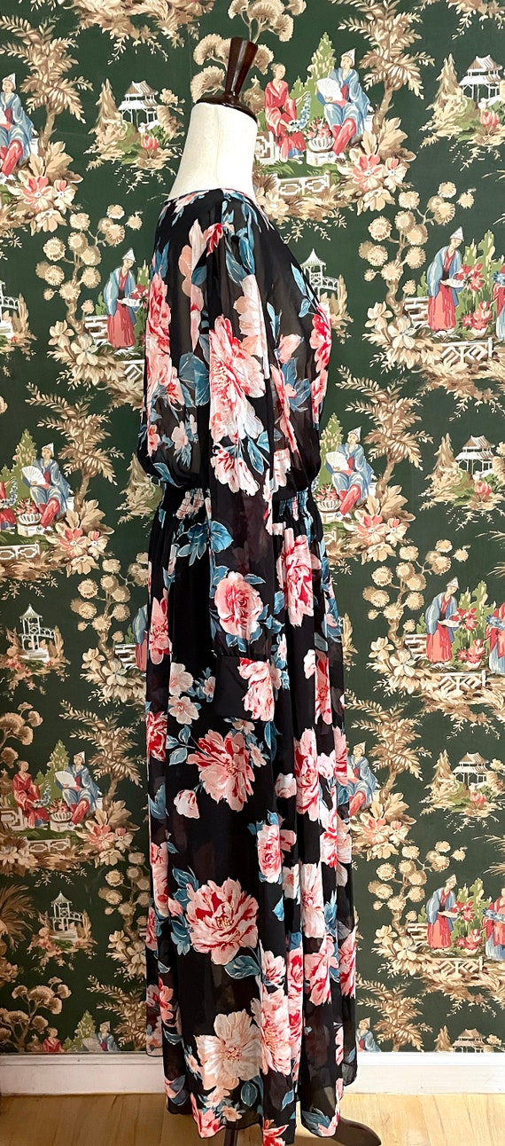 1990s Vintage Floral Maxidress (Large) - image 7