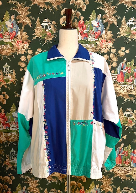 1990s Vintage Cotton Patchwork Jacket - image 1