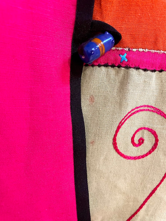 1990s Vintage Indigo Moon Patchwork Jacket - image 3