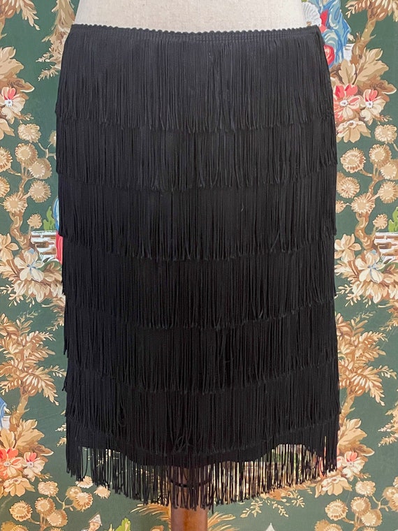 1980s Vintage Fringe Skirt - image 3