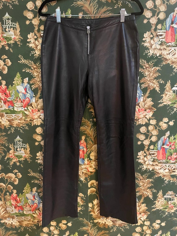 Y2K Vintage Leather Pants Gem