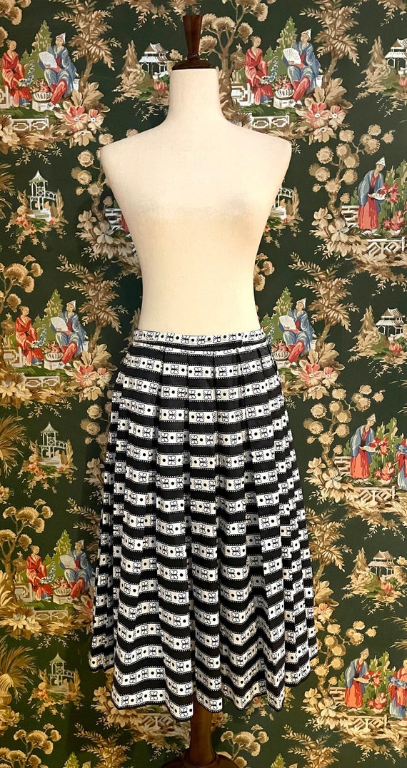 Vintage Handmade Circle Skirt with Butterfly Patte