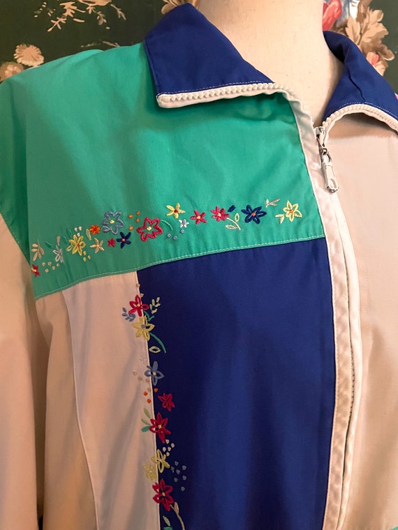 1990s Vintage Cotton Patchwork Jacket - image 2