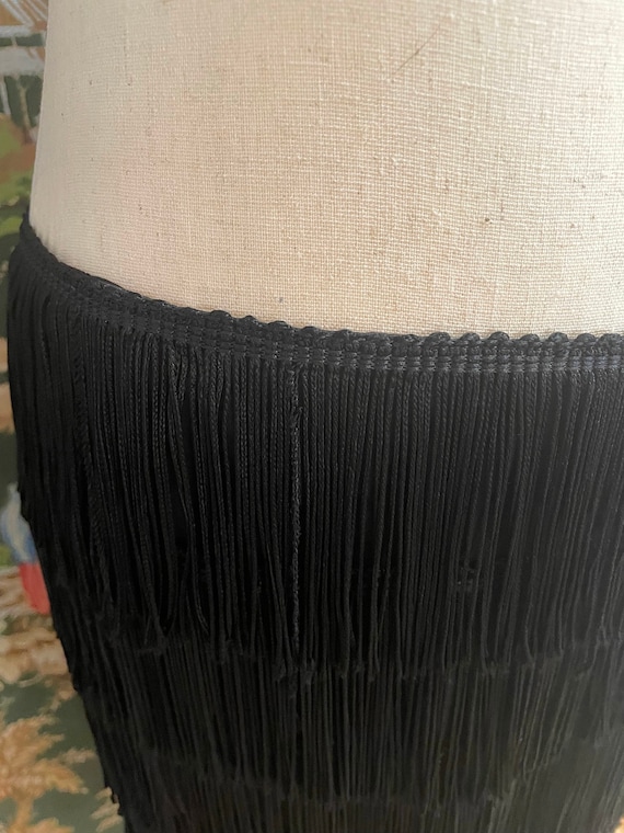 1980s Vintage Fringe Skirt - image 4