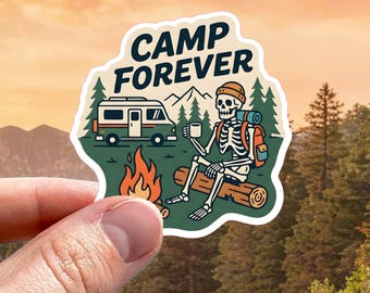 Camper Aufkleber Abenteuer Reise | Outdoor Vinyl Sticker wasserfest für Wohnmobil Auto Laptop | Camping Geschenk Idee
