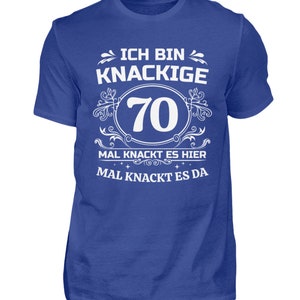 Geburtstagsshirt 70 Jahre Geburtstag T-Shirt Mann Geschenk Runder Geburtstag Lustiges Geburtstagsgeschenk Männer Royalblau