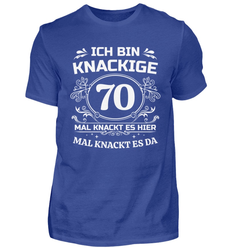 Geburtstagsshirt 70 Jahre Geburtstag T-Shirt Mann Geschenk Runder Geburtstag Lustiges Geburtstagsgeschenk Männer Royalblau