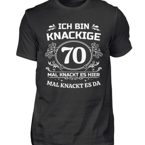 Geburtstagsshirt 70 Jahre Geburtstag T-Shirt Mann Geschenk Runder Geburtstag Lustiges Geburtstagsgeschenk Männer Schwarz