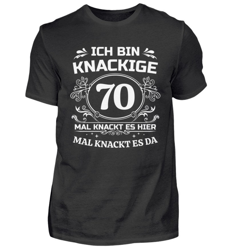 Geburtstagsshirt 70 Jahre Geburtstag T-Shirt Mann Geschenk Runder Geburtstag Lustiges Geburtstagsgeschenk Männer Schwarz