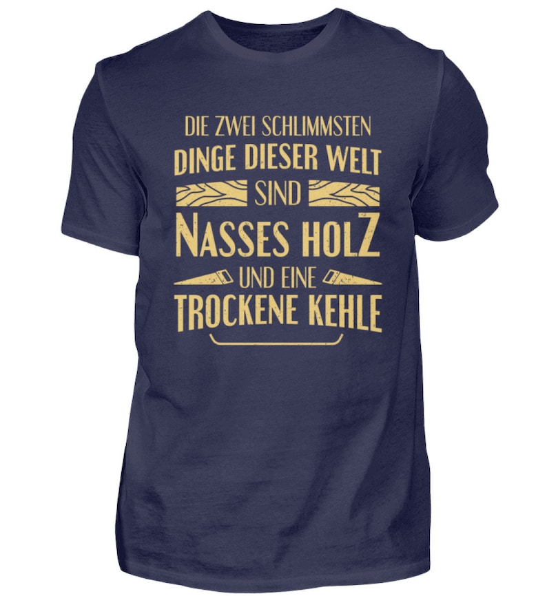 Zimmermann T-Shirt Tischler Geschenk Herren Schreiner Zimmerer Navy