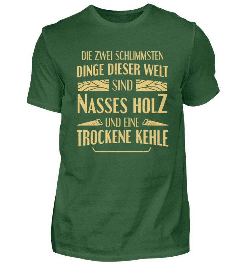 Zimmermann T-Shirt Tischler Geschenk Herren Schreiner Zimmerer Dunkelgrün