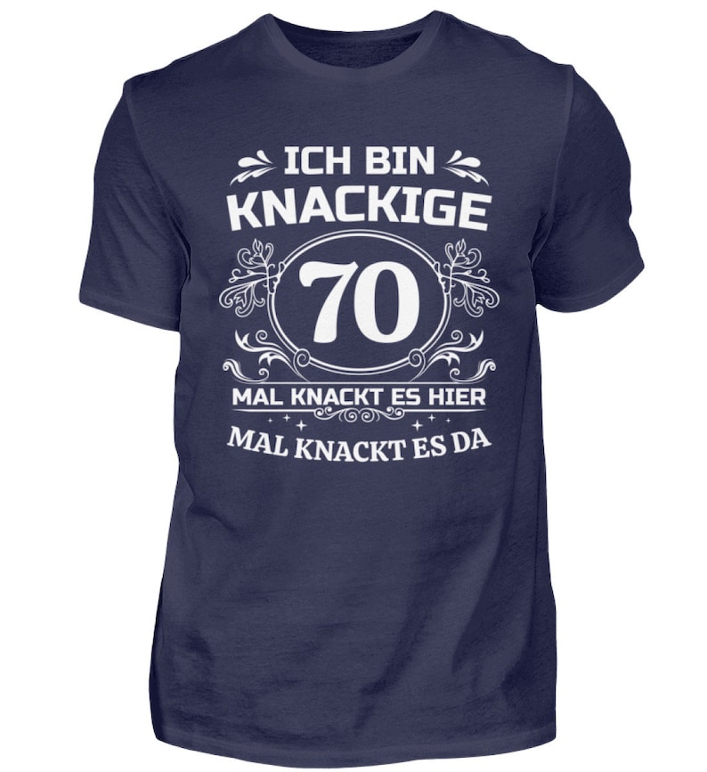 Geburtstagsshirt 70 Jahre Geburtstag T-Shirt Mann Geschenk Runder Geburtstag Lustiges Geburtstagsgeschenk Männer Navy