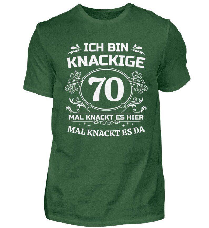 Geburtstagsshirt 70 Jahre Geburtstag T-Shirt Mann Geschenk Runder Geburtstag Lustiges Geburtstagsgeschenk Männer Dunkelgrün