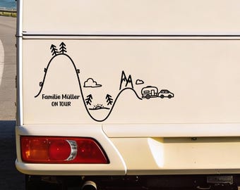 Wohnwagen Camper Auto Aufkleber Personalisiert Wohnmobil Vinyl Sticker Aussen Camping Aufkleber Camper Geschenk Camping Abziehbild Outdoor