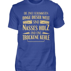 Zimmermann T-Shirt Tischler Geschenk Herren Schreiner Zimmerer Royalblau