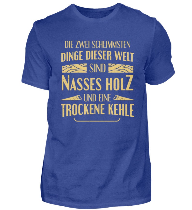 Zimmermann T-Shirt Tischler Geschenk Herren Schreiner Zimmerer Royalblau
