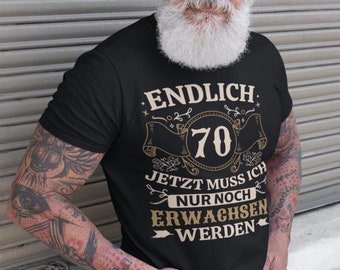 Geburtstagsshirt 70 Jahre Geburtstag T-Shirt Mann Geschenk Runder Geburtstag Lustiges Geburtstagsgeschenk Männer