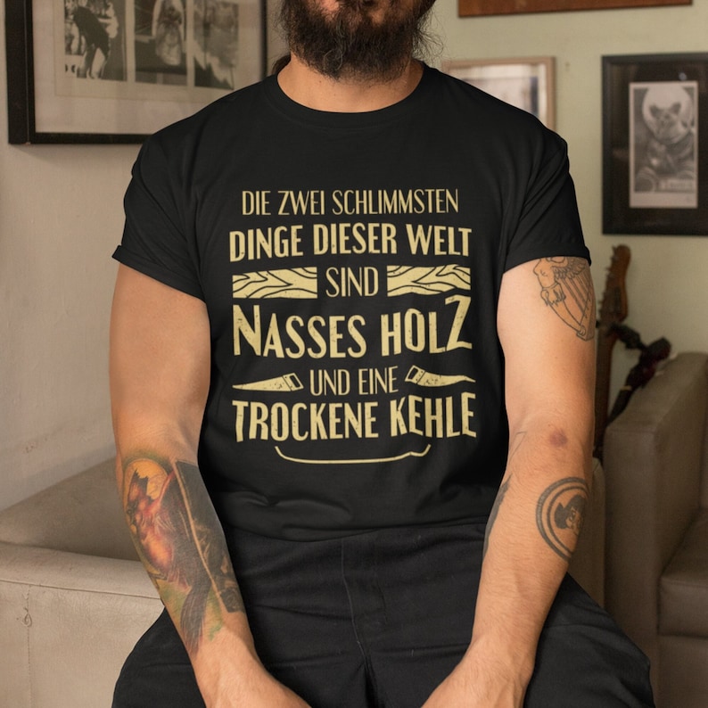 Zimmermann T-Shirt Tischler Geschenk Herren Schreiner Zimmerer Bild 1